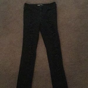 Ambercrombie &fitch skinny destroyed black jeans